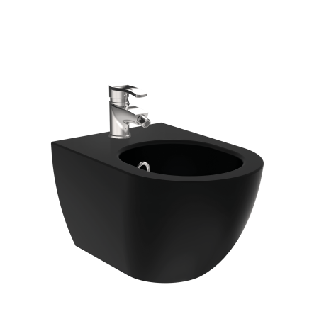 Фото биде подвесное creavit free черное матовое