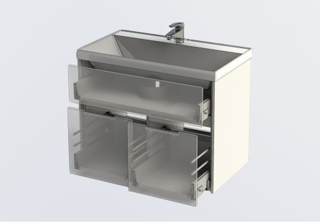 Фото тумба подвесная с раковиной aquanet латина 80 белый