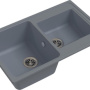 Фото мойка кухонная ewigstein elegant 78х48 серый металлик