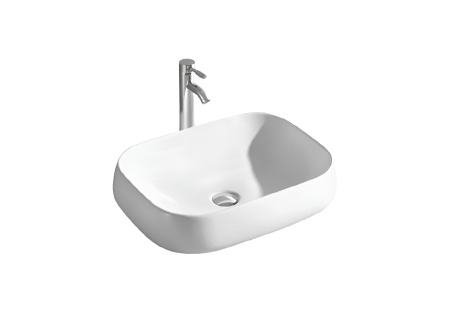 Фото раковина накладная для установки на столешницу aquatek aq5526-mw 560*420*140, матовый белый