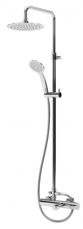 Фото душевая колонна с изливом cezares leaf-cvda-23-bio, белый матовый