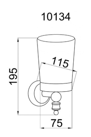 Фото стакан настенный boheme vogue 10134, хром