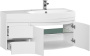 Фото тумба подвесная с раковиной aquanet опера 115 r белый (2 дверцы 2 ящика)