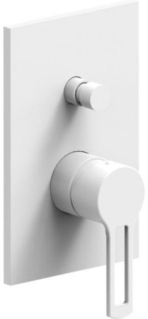 Фото встраиваемый смеситель для ванны и душа paffoni ringo rin015bo/m, белый матовый