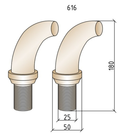 Фото уголки для смесителя на борт ванны boheme brillante 618 (пара), хром