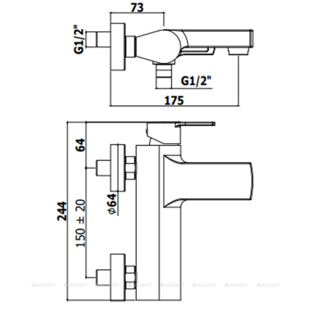 Фото смеситель для ванны и душа paffoni ringo rin023bo, белый матовый