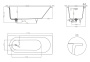 Фото ванна salini s-stone ornella kit 102421mrf 170*75 см, матовая покраска по ral полностью