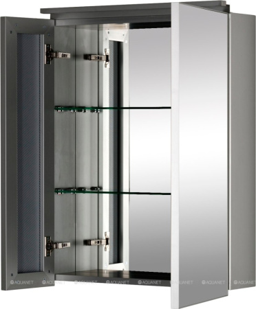 Фото зеркало-шкаф de aqua алюминиум 60 серебро