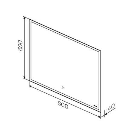 Зеркало с LED-подсветкой Am.Pm Spirit 2.0 M71AMOX0801SA 80*60 см