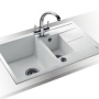 Фото мойка для кухни из искусственного камня blanco metra 6 s compact 513468 белый 50х80