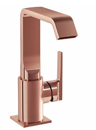 Фото смеситель для раковины vitra suit a4261629, медь