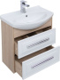 Фото тумба подвесная с раковиной aquanet остин 65 дуб сонома/белый