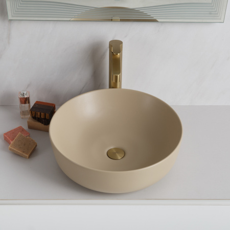 Фото раковина накладная belbagno bb1315-h316 41*41 см, бежевая