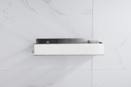 Фото полка подвесная 2 крючка boheme 10965-nb, никель брашированный