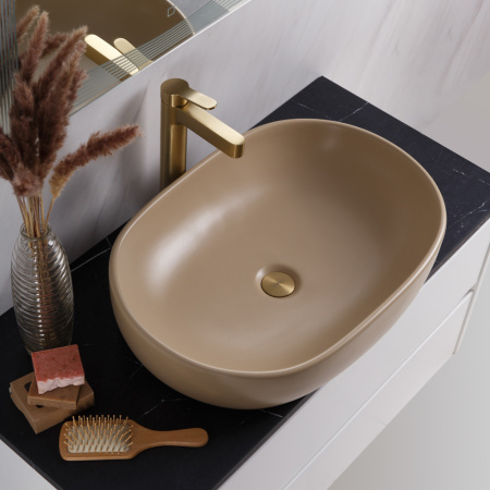 Фото раковина накладная belbagno bb1084-h316 60*42 см, бежевая