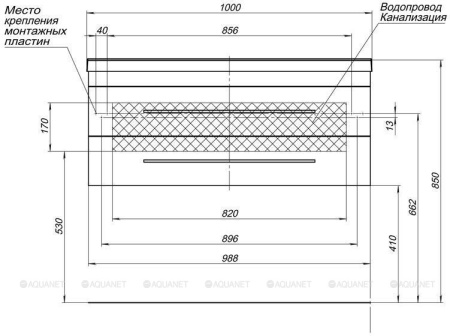 Фото комплект мебели aquanet нота new 100 белый (камерино)