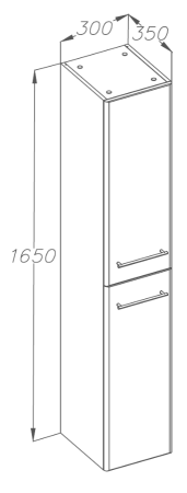 Фото пенал подвесной opadiris арабеско 30 см, белый
