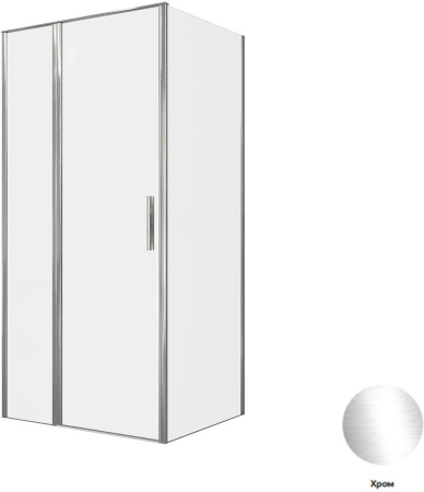 Фото душевой угол allen brau priority 3.31028.00 + 3.31040.00 100*80*200 см, профиль хром