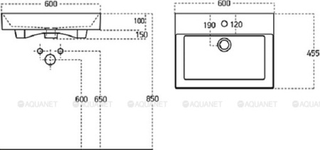 Фото умывальник мебельный dreja stance 60