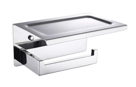 Фото бумагодержатель с полкой boheme new venturo 10311-cr, хром