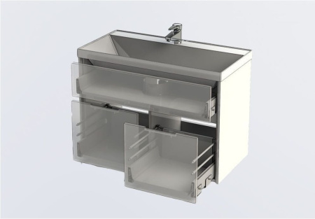 Фото тумба подвесная с раковиной aquanet латина 90 белый