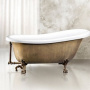 Фото акриловая ванна belbagno bb04-oro/bia 170 см золото ножки золото