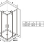Фото душевой уголок ravak blix x1lm40300z1 прозрачное стекло / черный 80x80