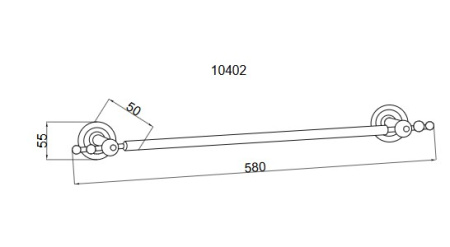 Фото держатель для полотенца boheme imperiale 10402, золото