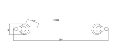 Фото держатель для полотенца boheme provanse 10802, бронза