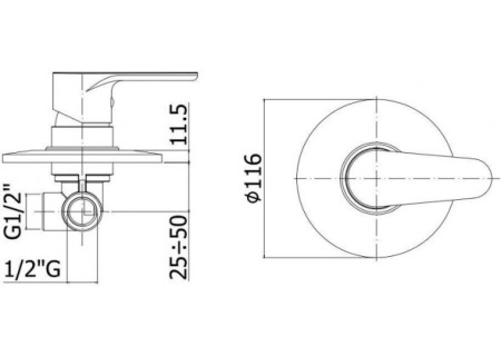 Фото встраиваемый смеситель для душа paffoni green gr010cr, хром