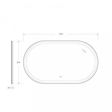 Зеркало с подсветкой Cezares CZR-SPC-GIUBILEO-1400-800-TCH-WARM 140*80 см
