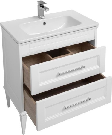 Фото тумба подвесная с раковиной aquanet бостон м 80 белый