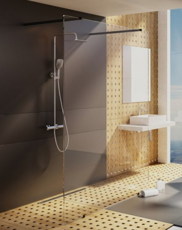 Фото держатель стекла ravak w set-uni gwd010003023 120 см, черный 