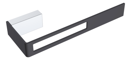 Фото полотенцедержатель boheme q 10945-cr-b, черный/хром