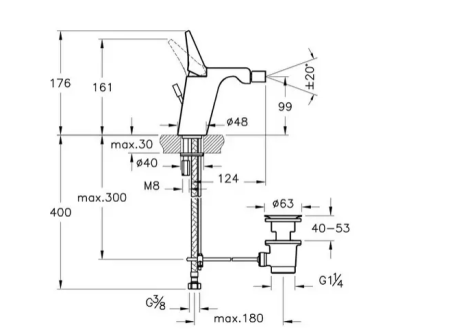 Фото смеситель для биде vitra memoria a42333, хром