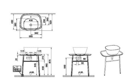 Фото консоль под раковину vitra plural 62561 70 см, белая матовая