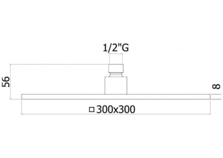 Фото верхний душ с держателем paffoni syncro king, хром