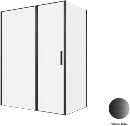 Фото душевой угол allen brau priority 3.31039.bba + 3.31045.bba 160*90*200 см, профиль черный браш