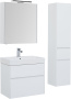 Фото тумба подвесная с раковиной aquanet бруклин 70 белый