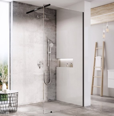 Фото душевое ограждение ravak walk-in wall 150*200 см gw9wp0300z1, стекло прозрачное/профиль черный