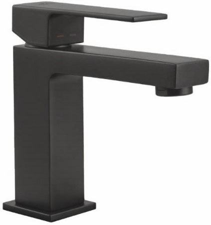 Фото смеситель для раковины paffoni elle el071no, черный матовый