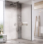 Фото душевое ограждение ravak walk-in wall 150*200 см gw9wp0300z1, стекло прозрачное/профиль черный