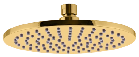 Фото верхний душ с шарнирным соединением 20 см remer 359mm20dox, золото глянцевое
