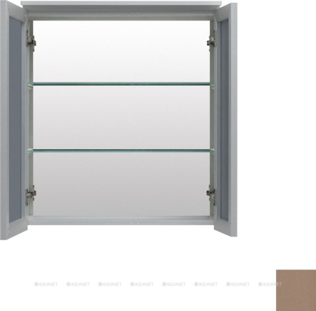 Фото зеркало-шкаф de aqua алюминиум 70 медь