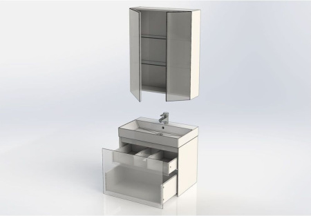 Фото комплект мебели aquanet йорк 70 белый