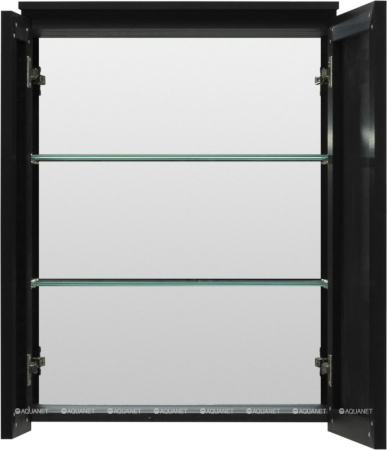 Фото зеркало-шкаф de aqua алюминиум 60 черный