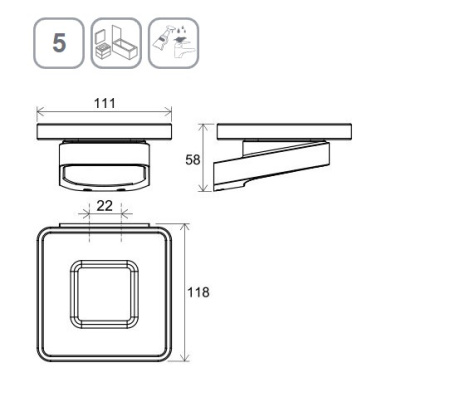 Фото мыльница настенная ravak 10° td 200.20 x07p556, черная