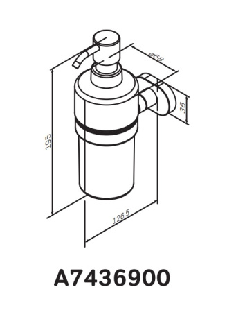 Фото дозатор настенный am.pm sense l a7436900, хром