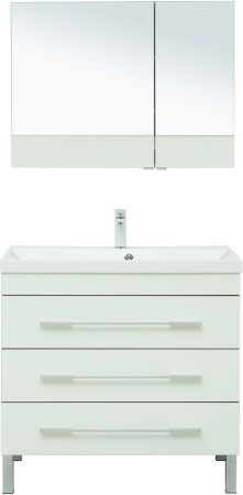 Фото комплект мебели aquanet верона 90 белый (напольный 3 ящика)