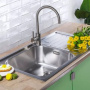 Фото мойка кухонная omoikiri haruna 86-in нерж.сталь/нержавеющая сталь